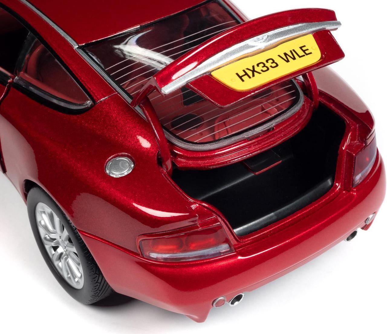 Alt view image 5 of 6 - 2005 Aston Martin V12 Vanquish RHD (Right Hand Drive) Toro Red Mica Met with Red Interior 1/18 Diecast Model Car by Auto World