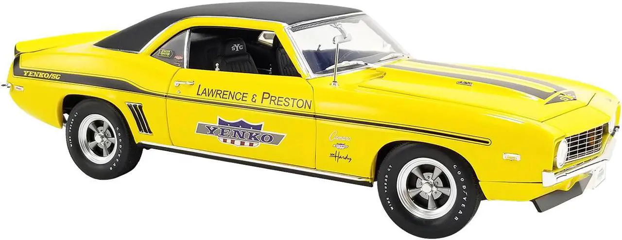 Main image of 1969 Chevrolet Yenko Camaro SC/SS/E Daytona Yellow w/Black & Black Vinyl Top Ltd Ed to 290 pcs 1/18 Die Cast Model Car by ACME