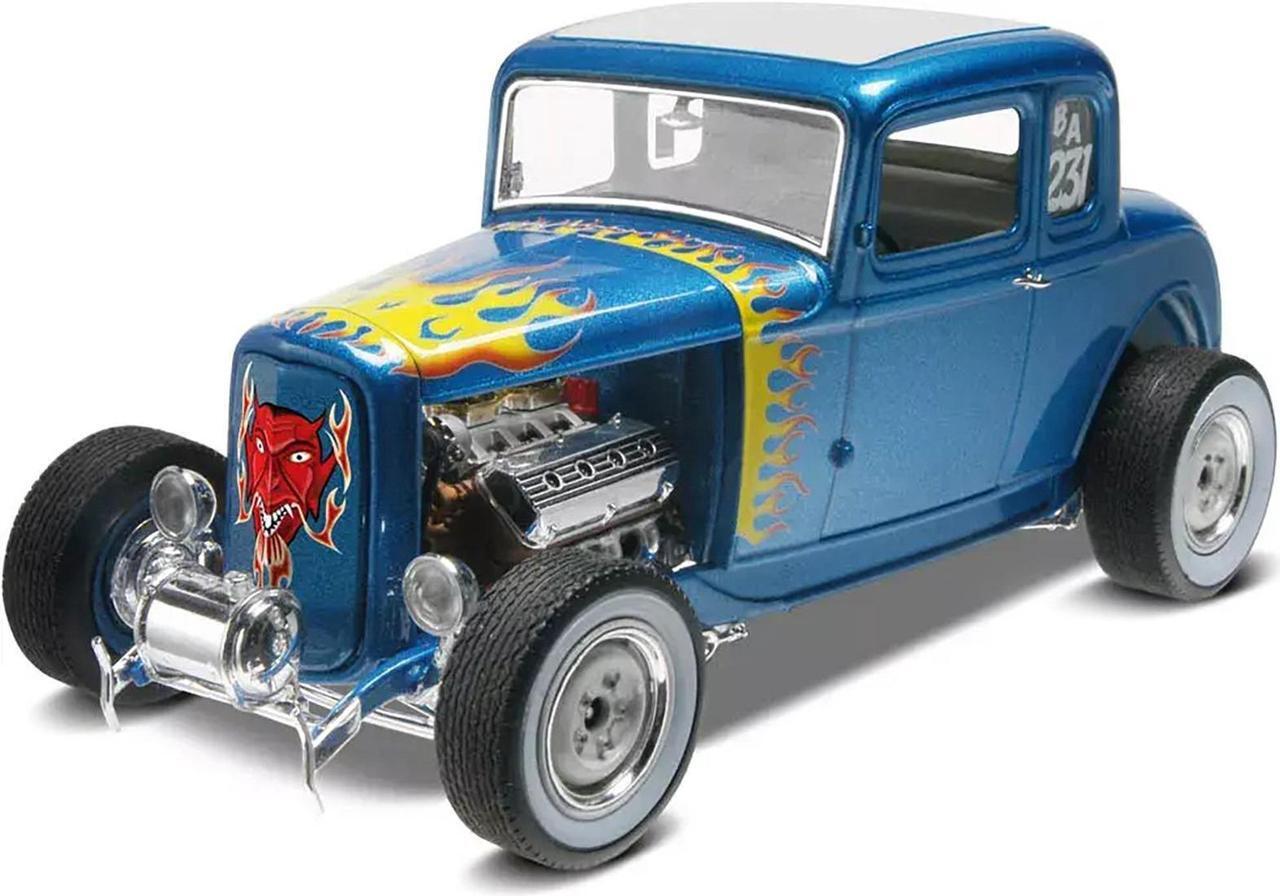 Alt view image 5 of 5 - Level 5 Model Kit 1932 Ford 5-Window Coupe 2-in-1 Kit 1/25 Scale Model by Revell