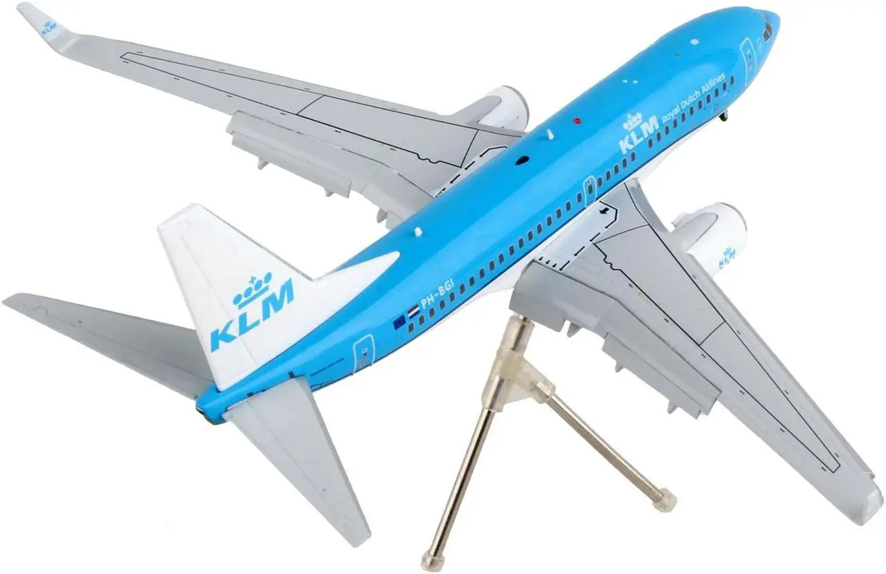 Alt view image 3 of 3 - Boeing 737-700 Commercial Aircraft w/Flaps Down Blue w/White Tail "Gemini 200" Series 1/200 Diecast Model Airplane by GeminiJets