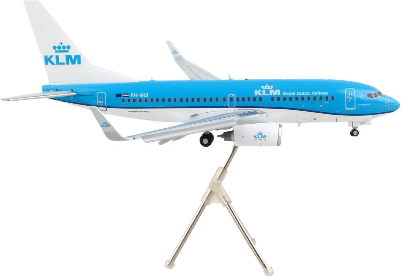 Alt view image 2 of 3 - Boeing 737-700 Commercial Aircraft w/Flaps Down Blue w/White Tail "Gemini 200" Series 1/200 Diecast Model Airplane by GeminiJets