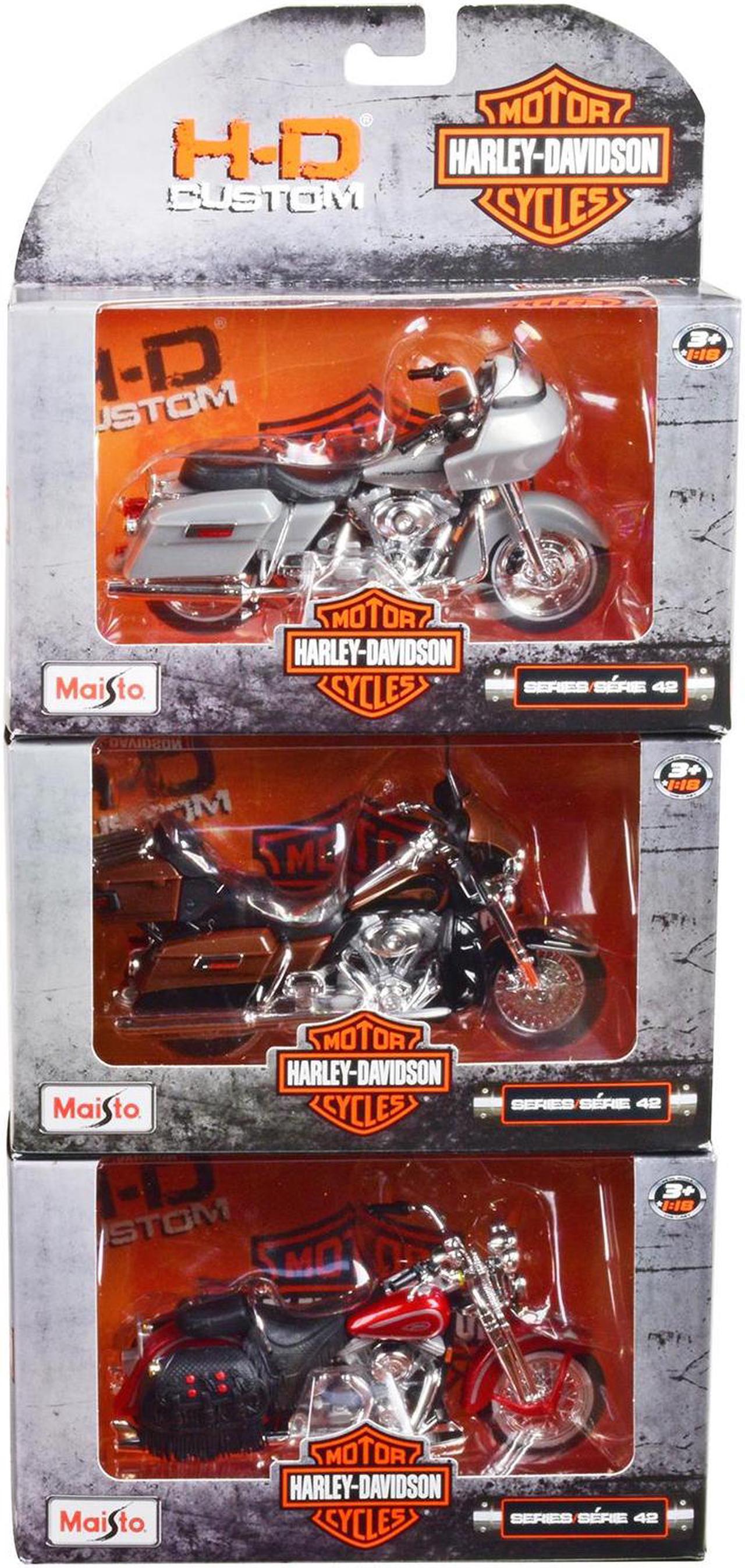 Alt view image 2 of 3 - Harley-Davidson Motorcycles 6 piece Set Series 42 1/18 Diecast Motorcycle Models by Maisto