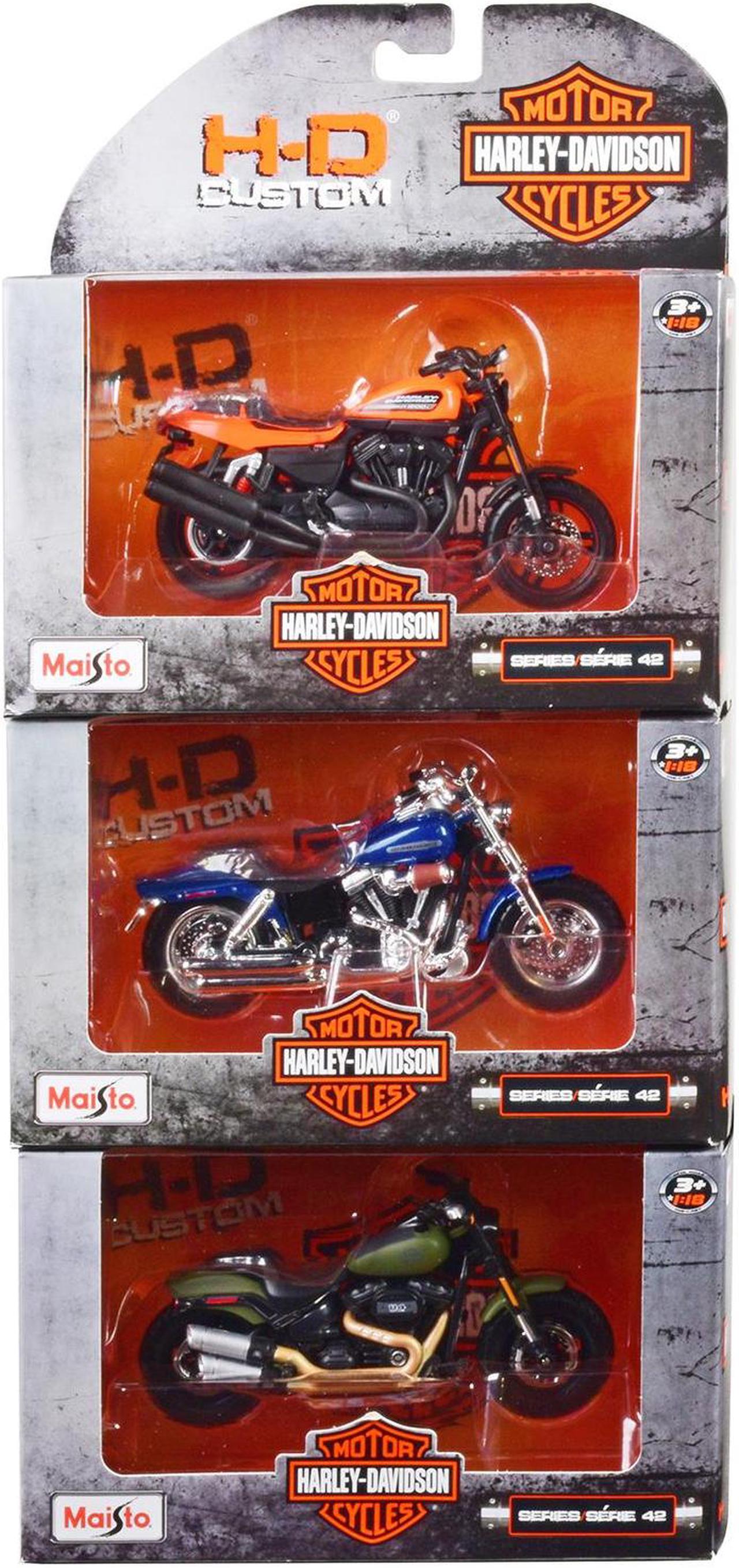 Alt view image 3 of 3 - Harley-Davidson Motorcycles 6 piece Set Series 42 1/18 Diecast Motorcycle Models by Maisto