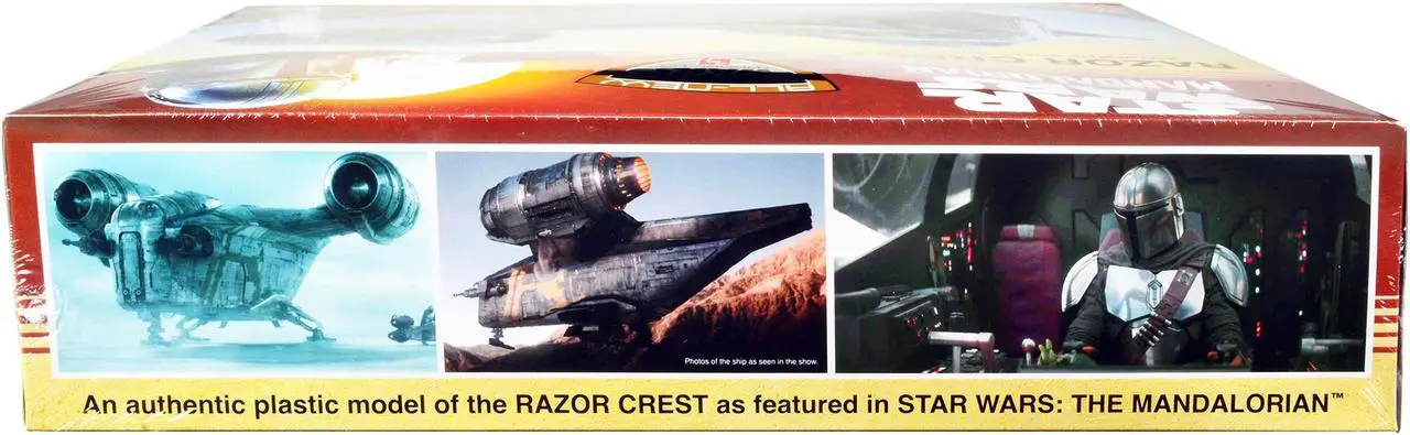 Alt view image 3 of 8 - Skill 2 Model Kit Razor Crest Spaceship "Star Wars: The Mandalorian" 1/72 Scale Model by AMT