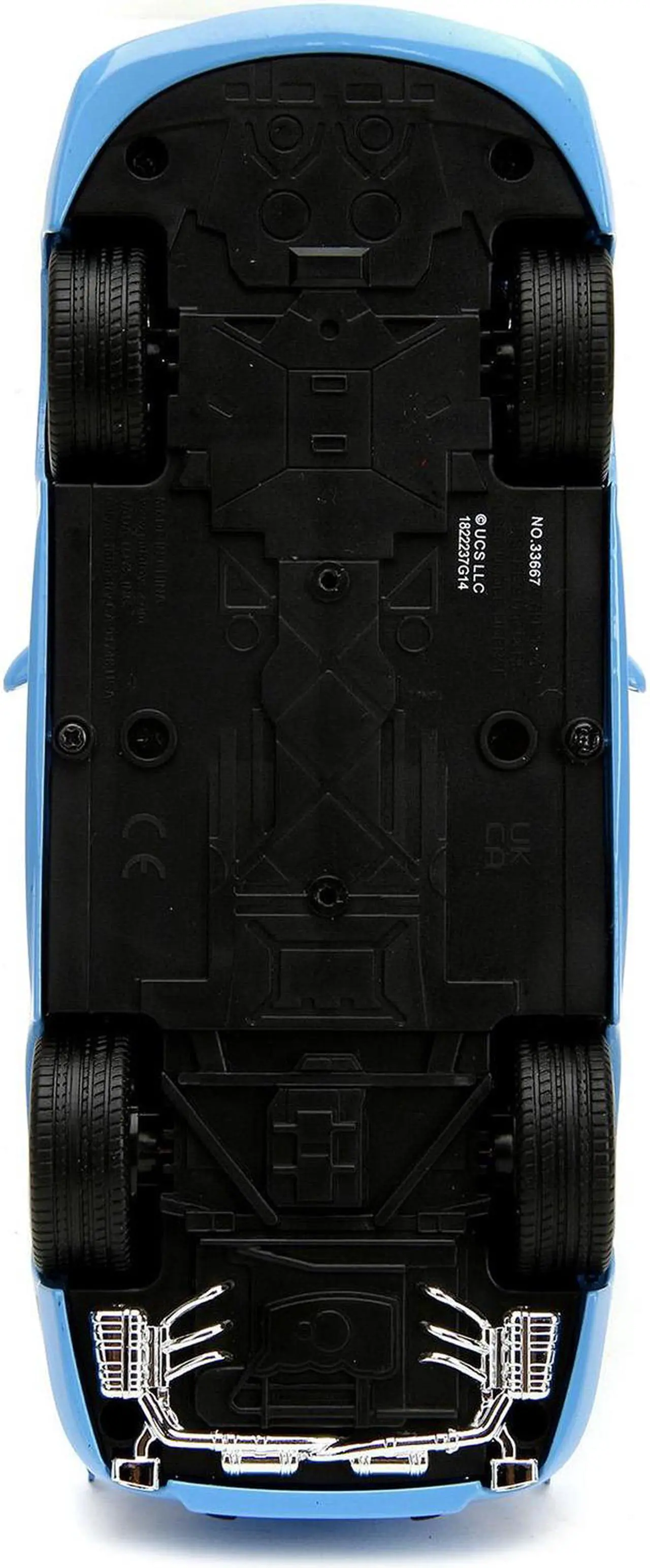 Alt view image 6 of 11 - Porsche 911 GT3 RS Light Blue with Black Accents "Fast & Furious" Movie 1/24 Diecast Model Car by Jada