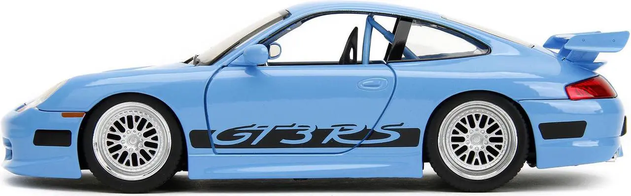 Alt view image 3 of 11 - Porsche 911 GT3 RS Light Blue with Black Accents "Fast & Furious" Movie 1/24 Diecast Model Car by Jada