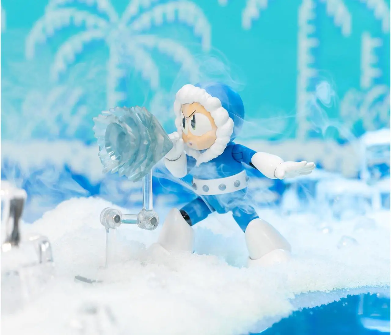 Alt view image 5 of 6 - Ice Man 4" Moveable Figure with Accessories and Alternate Head and Hands "Mega Man" (1987) Video Game model by Jada