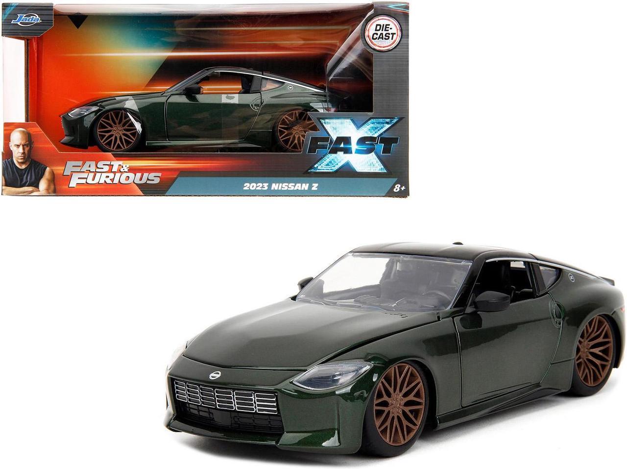 Main image of 2023 Nissan Z Dark Green Metallic with Black Top "Fast X" (2023) Movie "Fast & Furious" Series 1/24 Diecast Model Car by Jada