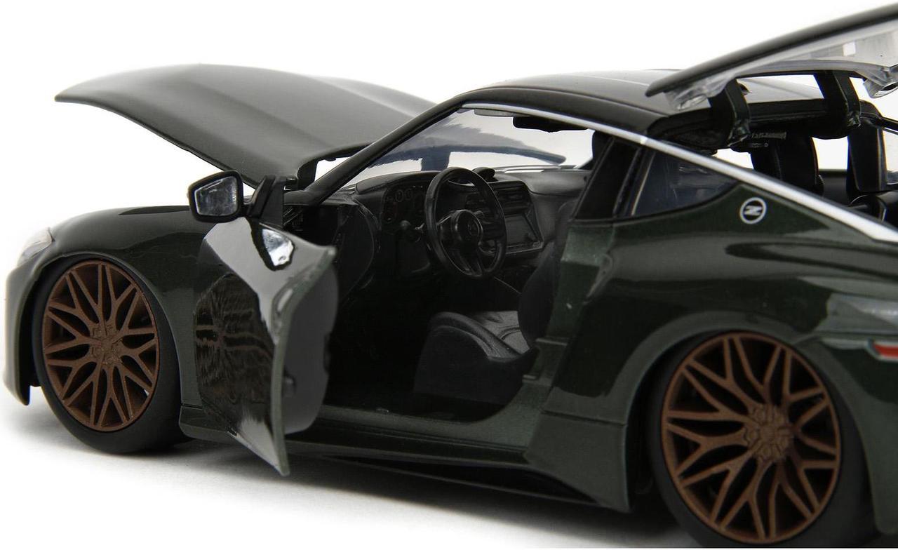 Alt view image 3 of 11 - 2023 Nissan Z Dark Green Metallic with Black Top "Fast X" (2023) Movie "Fast & Furious" Series 1/24 Diecast Model Car by Jada