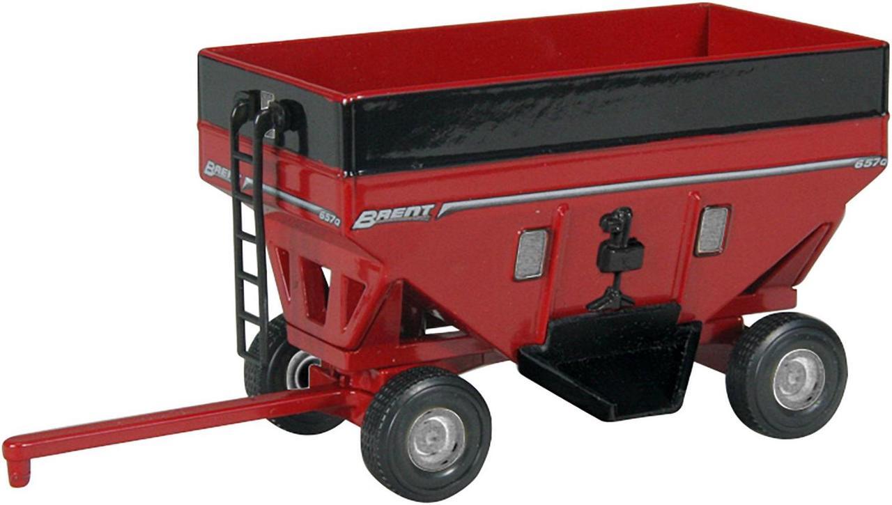 Alt view image 2 of 3 - Brent 657Q Grain Train Wagon Red 1/64 Diecast Model by SpecCast