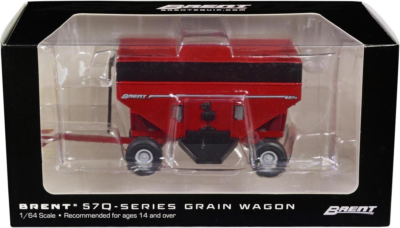 Alt view image 3 of 3 - Brent 657Q Grain Train Wagon Red 1/64 Diecast Model by SpecCast