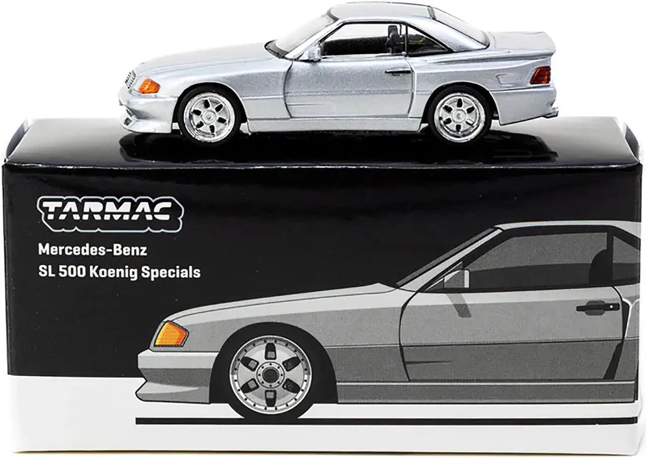 Alt view image 3 of 6 - Mercedes-Benz SL 500 Koenig Specials Silver Metallic "Global64" Series 1/64 Diecast Model Car by Tarmac Works