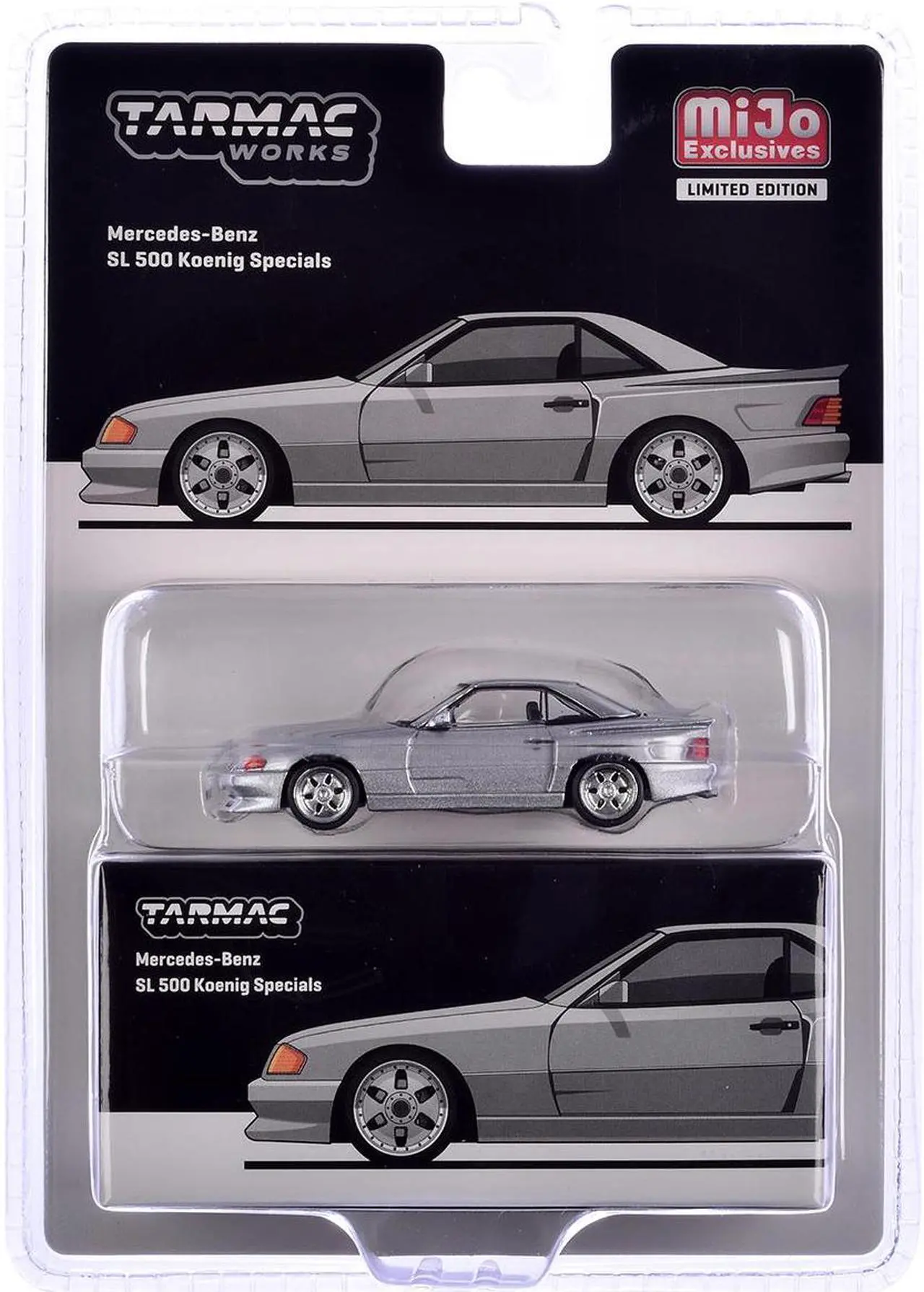 Alt view image 5 of 6 - Mercedes-Benz SL 500 Koenig Specials Silver Metallic "Global64" Series 1/64 Diecast Model Car by Tarmac Works