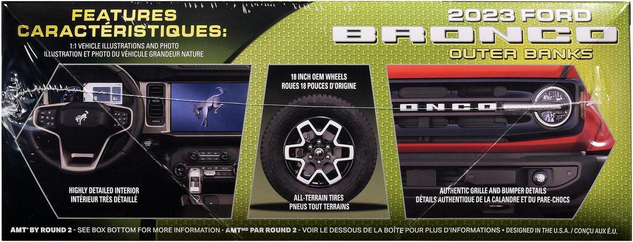 Alt view image 3 of 4 - Skill 2 Model Kit 2023 Ford Bronco Outer Banks 1/25 Scale Model by AMT