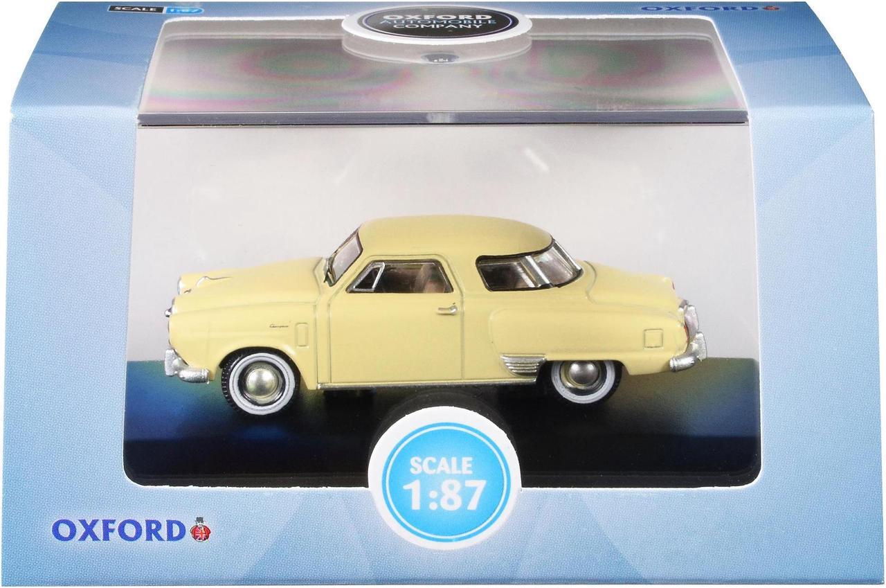 Alt view image 6 of 6 - 1950 Studebaker Champion Starlight Coupe Tulip Cream 1/87 (HO) Scale Diecast Model Car by Oxford Diecast