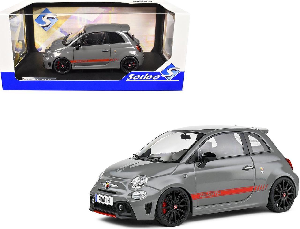 Main image of 2022 Fiat 695 Abarth XSR Yamaha Record Gray with Red Stripes 1/18 Diecast Model Car by Solido