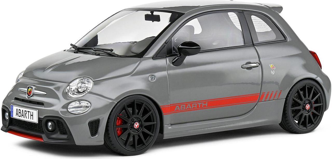 Alt view image 4 of 5 - 2022 Fiat 695 Abarth XSR Yamaha Record Gray with Red Stripes 1/18 Diecast Model Car by Solido