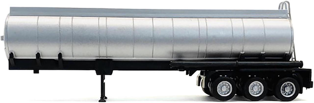 Alt view image 4 of 9 - 3-Axle Chemical Tanker Trailer Silver 1/87 (HO) Plastic Model by Promotex