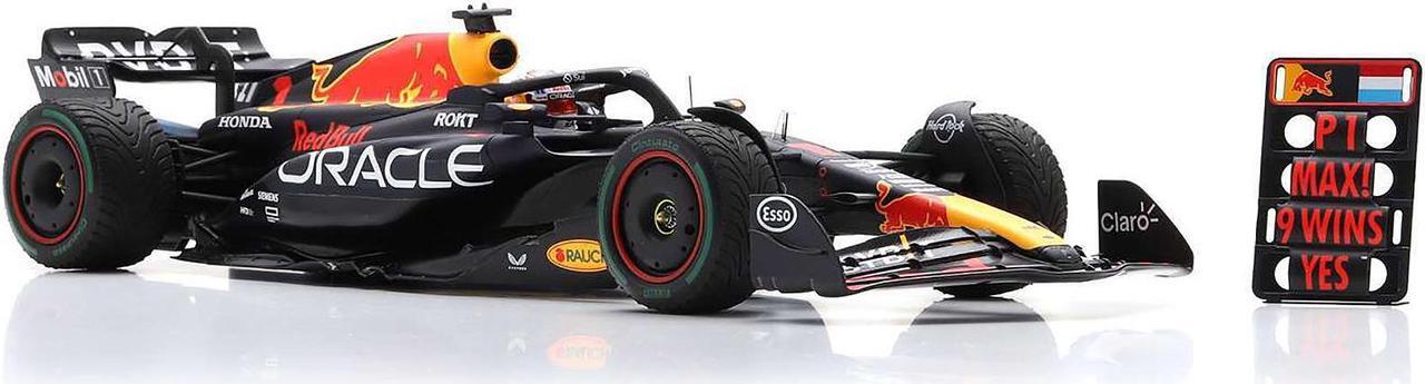 Alt view image 2 of 6 - Red Bull Racing RB19 #1 "Oracle" Winner F1 "Dutch GP" (2023) with Pit Board and Acrylic Display Case  1/18 Model Car by Spark