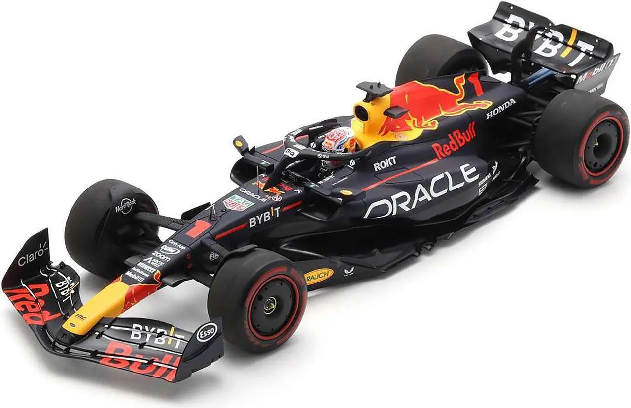 Alt view image 2 of 6 - Red Bull Racing RB19 #1 "Oracle" Winner "40th Career Win" F1 "Spanish GP" (2023) and Display Case 1/18 Model Car by Spark