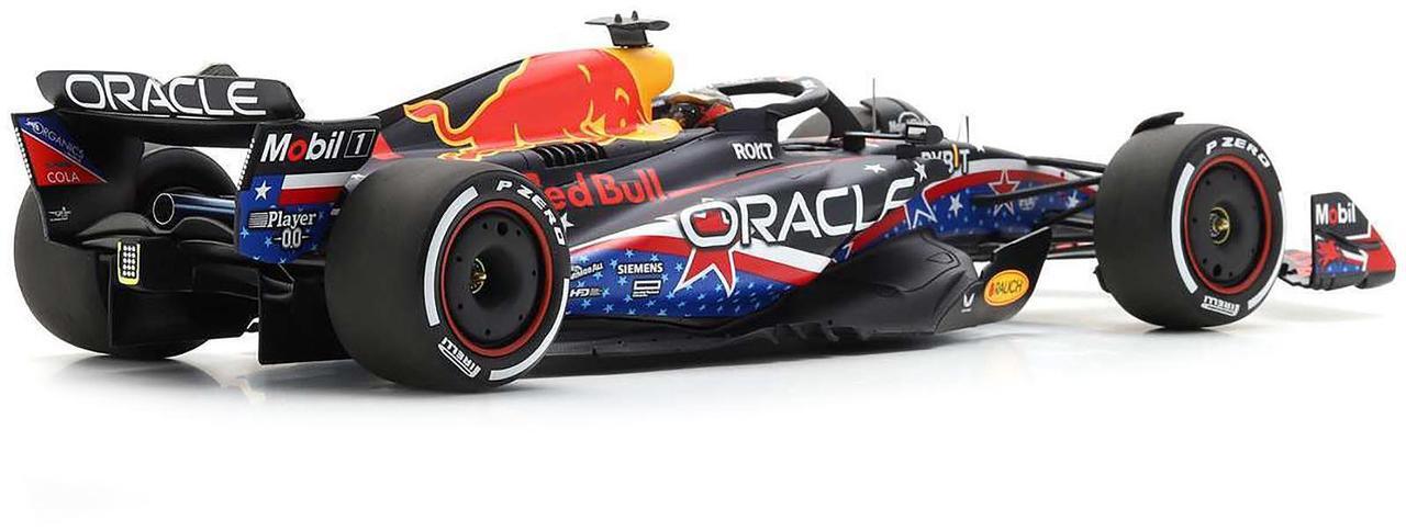 Alt view image 4 of 6 - Red Bull Racing RB19 #1 "Oracle" Winner F1 "United States GP" (2023) and Acrylic Display Case  1/18 Model Car by Spark