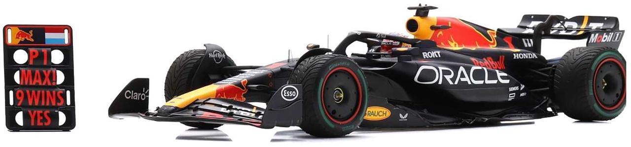 Alt view image 5 of 6 - Red Bull Racing RB19 #1 "Oracle" Winner F1 "Dutch GP" (2023) with Pit Board and Acrylic Display Case  1/18 Model Car by Spark