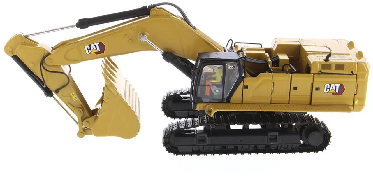 Alt view image 3 of 6 - CAT Caterpillar 395 Next Generation Hydraulic Excavator "Mass Excavation Version" Yellow 1/50 Diecast Model by Diecast Masters