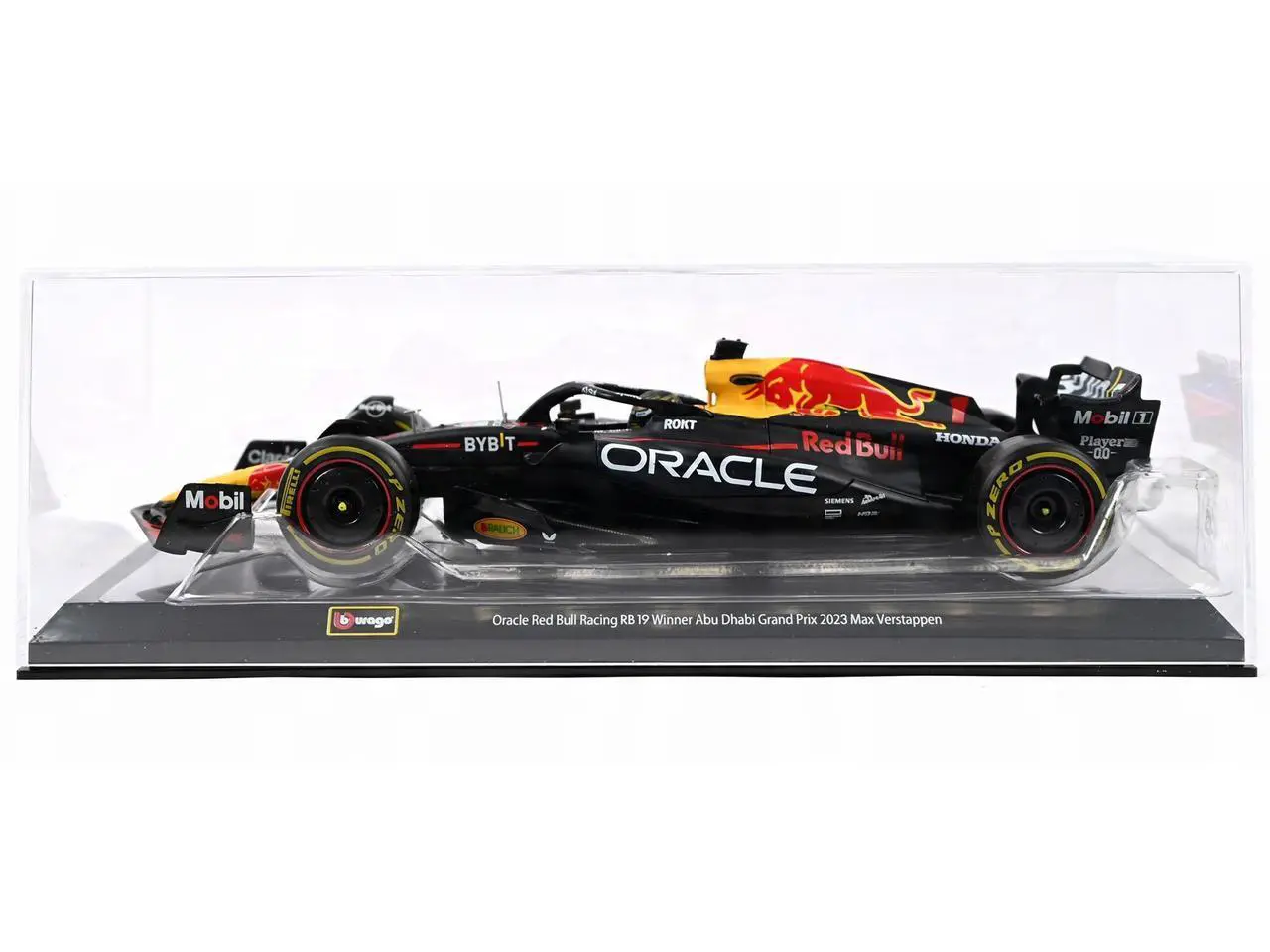 Alt view image 4 of 6 - Red Bull Racing RB19 #1 "Oracle" Winner F1 Championship "Drivers' Champion" (2023) w/Case 1/24 Diecast Model Car by Bburago