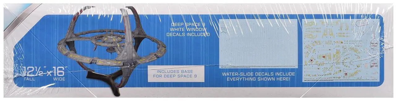 Alt view image 2 of 4 - Skill 2 Model Kit Deep Space 9 Space Station with USS Space Ship and Cadassian Keldon-Class Cruiser 1/3300 Scale Model by AMT