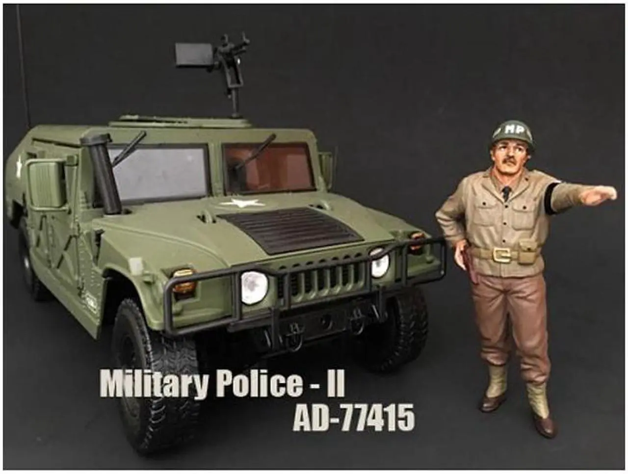 Alt view image 2 of 6 - WWII Military Police Figure II For 1:18 Scale Models by American Diorama