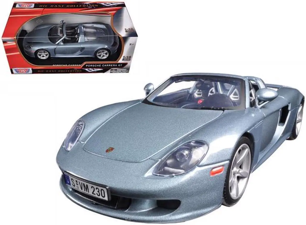 Main image of Porsche Carrera GT Silver with Black Interior 1/18 Diecast Model Car by Motormax