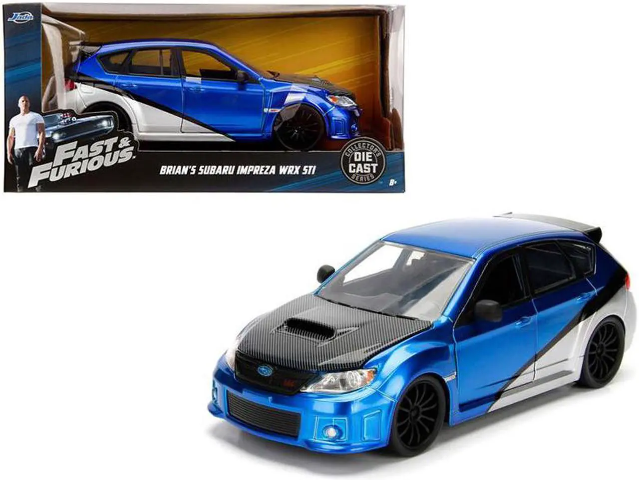 Alt view image 2 of 8 - Brian's Subaru Impreza WRX STI "Fast & Furious" Movie 1/24 Diecast Model Car by Jada