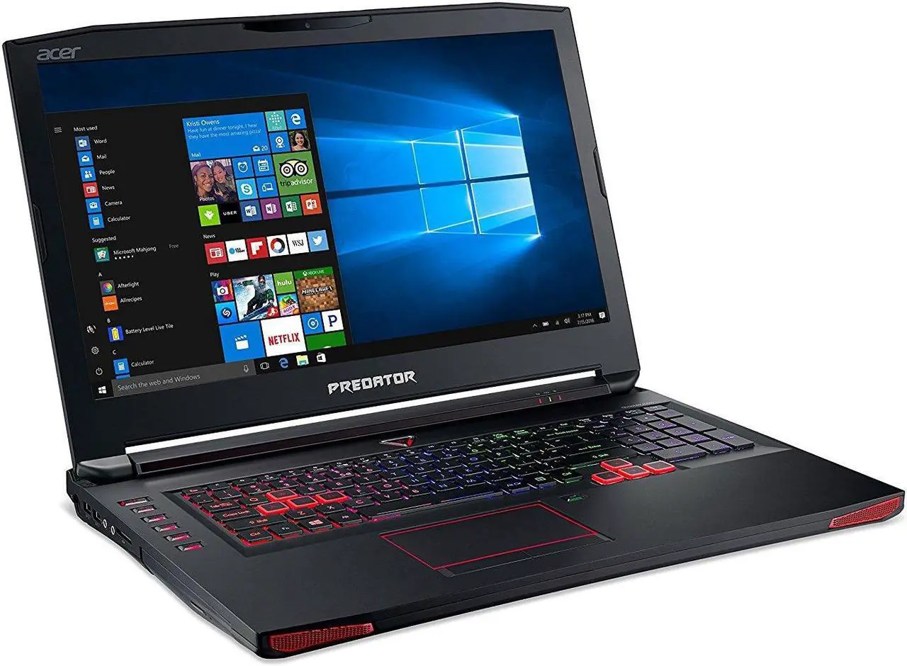 Alt view image 2 of 11 - Acer G9-793-73MB 17.3" IPS Intel Core i7 7th Gen 7700HQ (2.80 GHz) NVIDIA GeForce GTX 1060 16 GB Memory 1 TB HDD 256 GB SSD Windows 10 Home 64-Bit Gaming Laptop