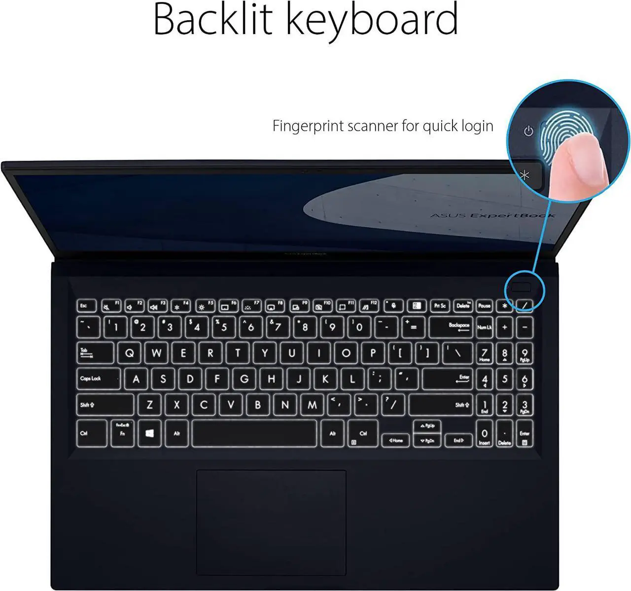 Alt view image 18 of 20 - ASUS Laptop ExpertBook Intel Core i5-1135G7 8GB Memory 256 GB SSD Intel Iris Xe Graphics 15.6" Non-Touch Screen Windows 10 Pro 64-bit B1500CEA-XH51