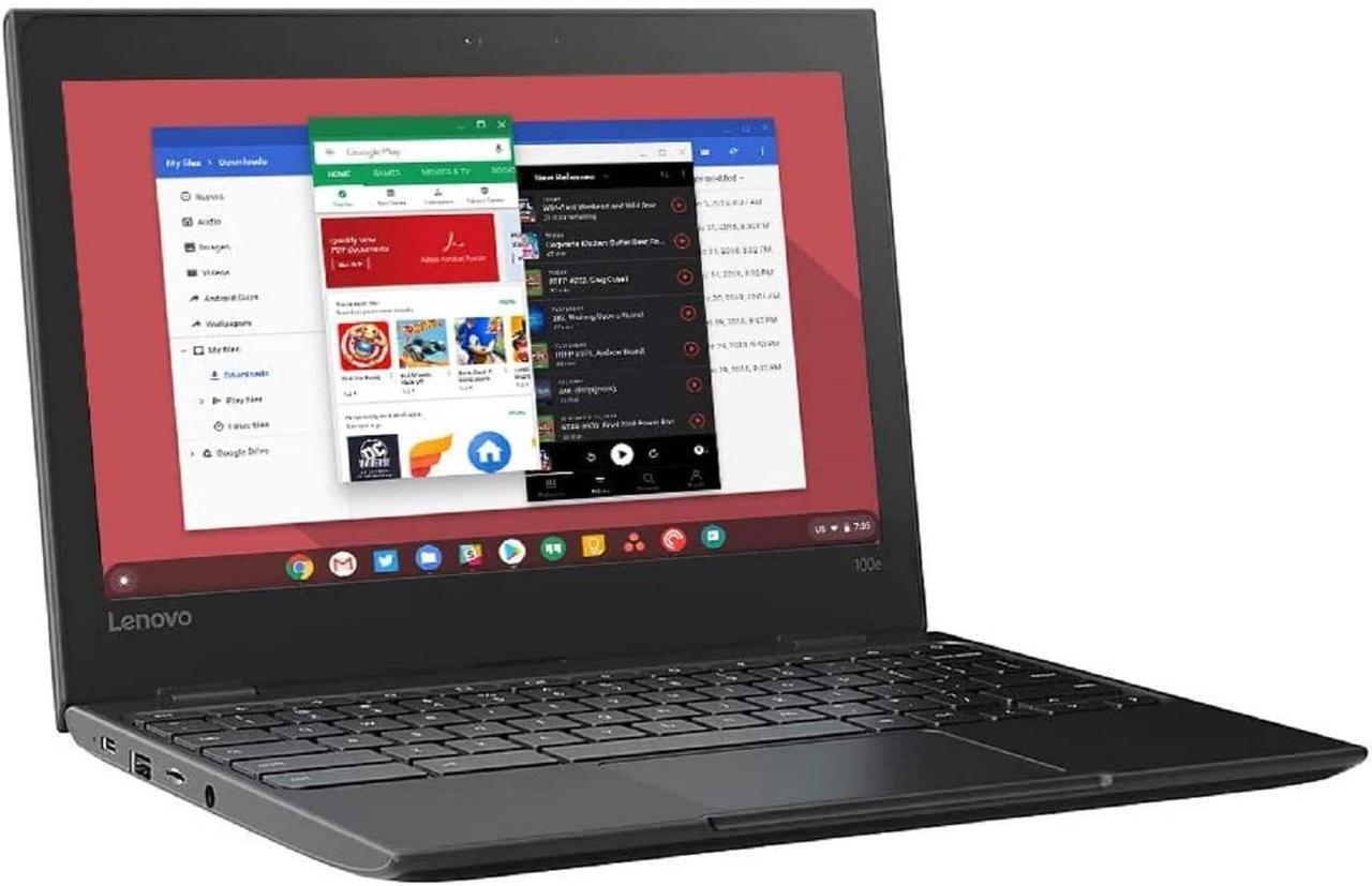 Alt view image 3 of 3 - Lenovo 100e Chromebook 11.6" Celeron 1.1GHz (4GB RAM 32GB SSD)