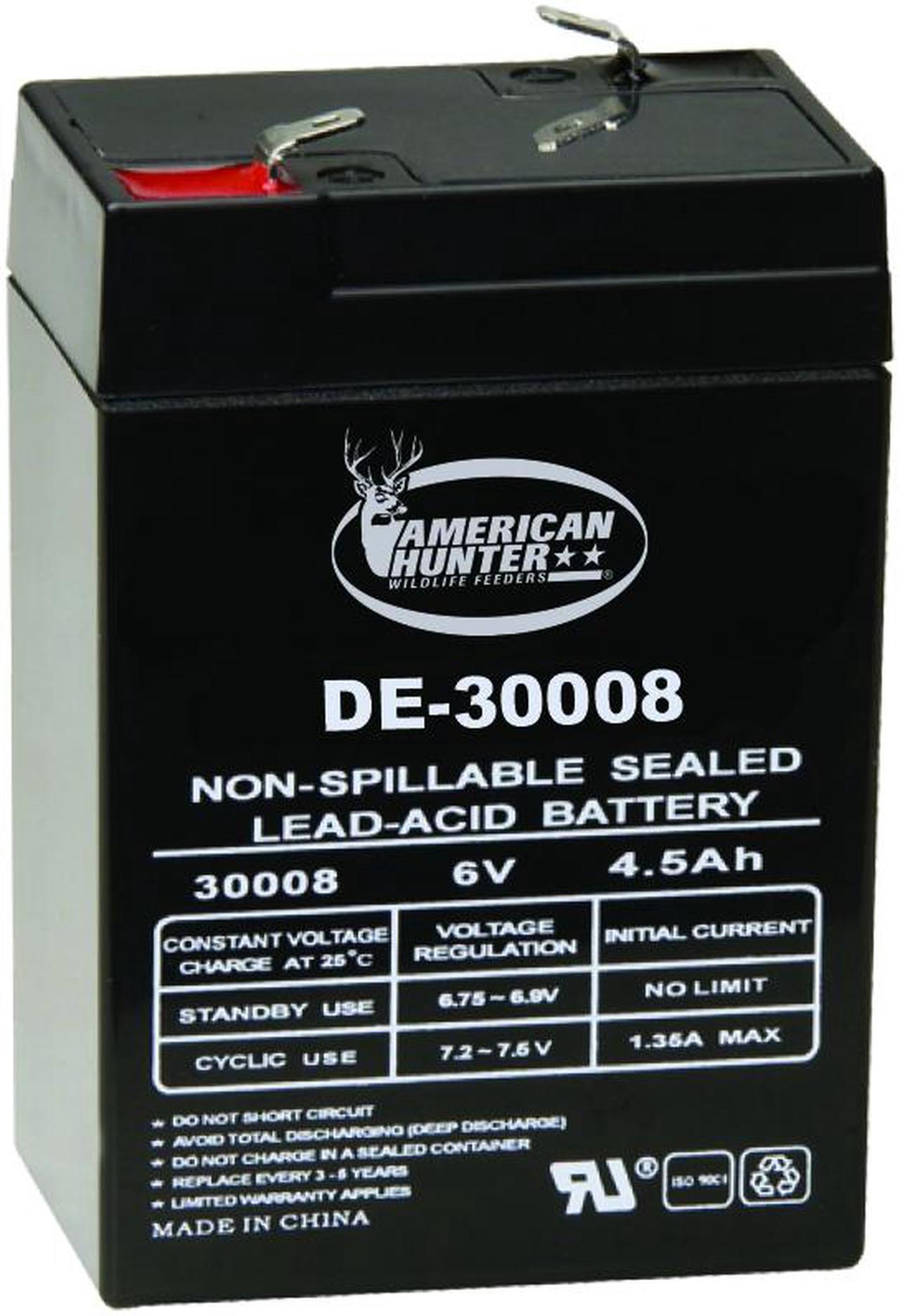 Alt view image 2 of 4 - AMERICAN HUNTER GSM-DE-30008 6V 4.5 AMP HR RECHARGEABLE BATTERY