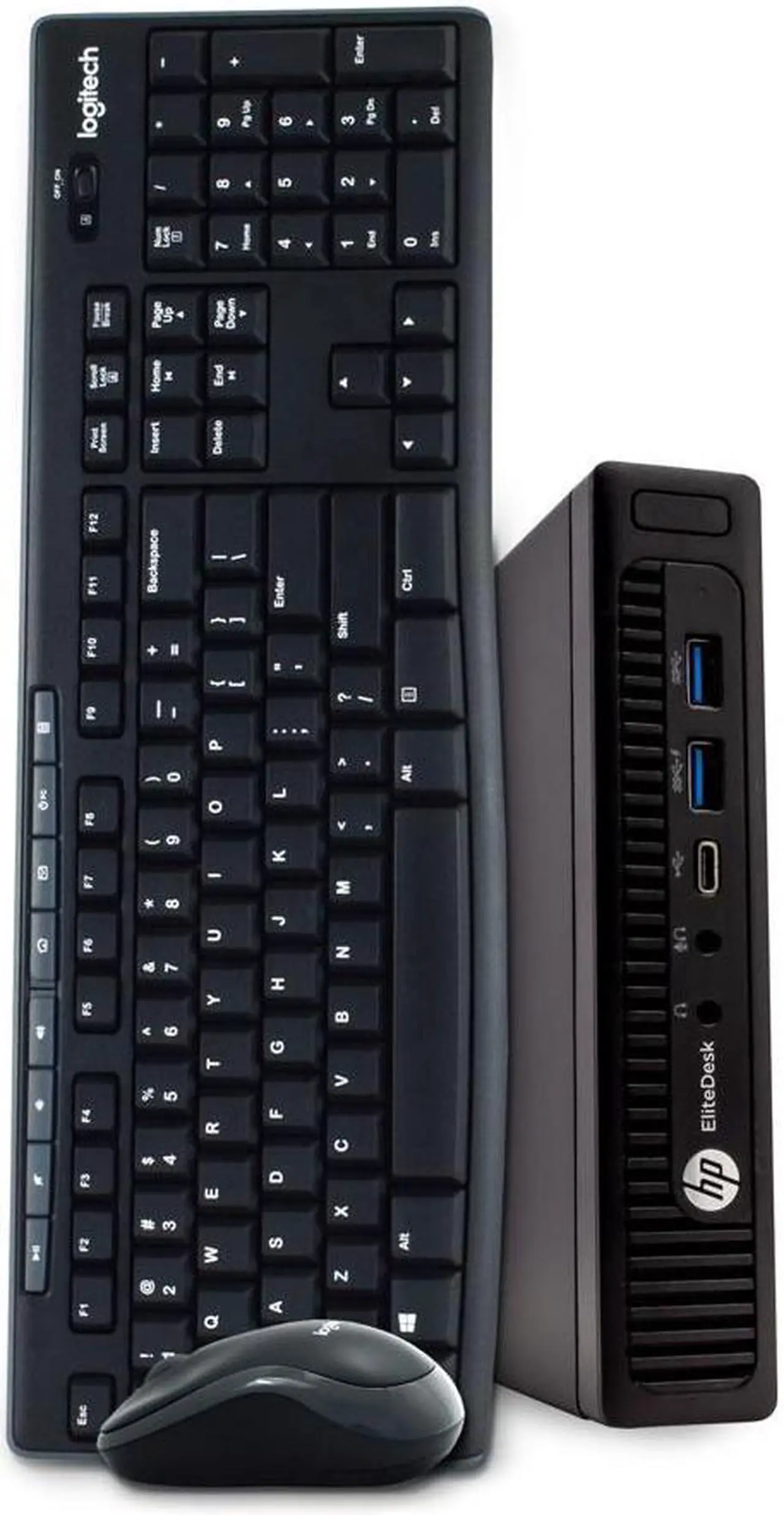 Main image of HP EliteDesk 800 G2 Desktop Mini Business PC Computer, Intel Quad Core i5, 16GB RAM, 512GB Solid State Drive, Windows 10 Professional, 16GB Flash Drive, Wireless Keyboard & Mouse, WiFi