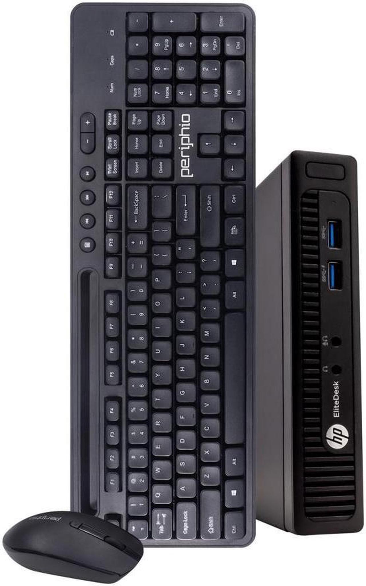 Main image of HP EliteDesk 800 G1 Desktop Mini Business PC Computer, Intel Quad Core i5, 16GB RAM, 512GB Solid State Drive, Windows 10 Professional, 16GB Flash Drive, Wireless Keyboard & Mouse, WiFi