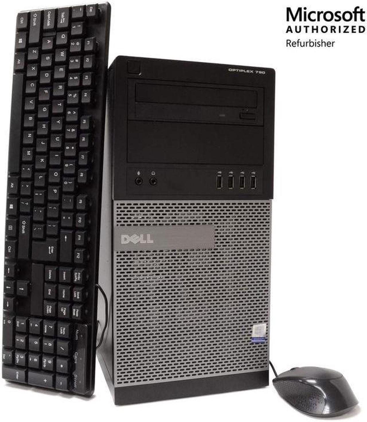 Main image of Dell Optiplex 790 Desktop Tower PC, Intel Quad Core i5 (3.10GHz) Processor, 8GB RAM, 2TB Hard Drive, Windows 10 Home, DVD, Keyboard, Mouse, WiFi