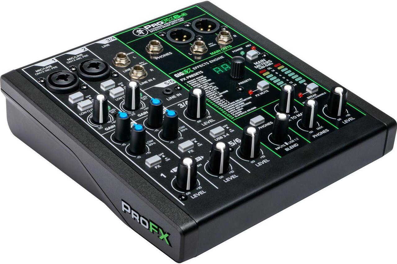 Alt view image 19 of 20 - Mackie ProFX Series, 6 Mixer - Unpowered, 6-Channel w/USB (ProFX6v3)