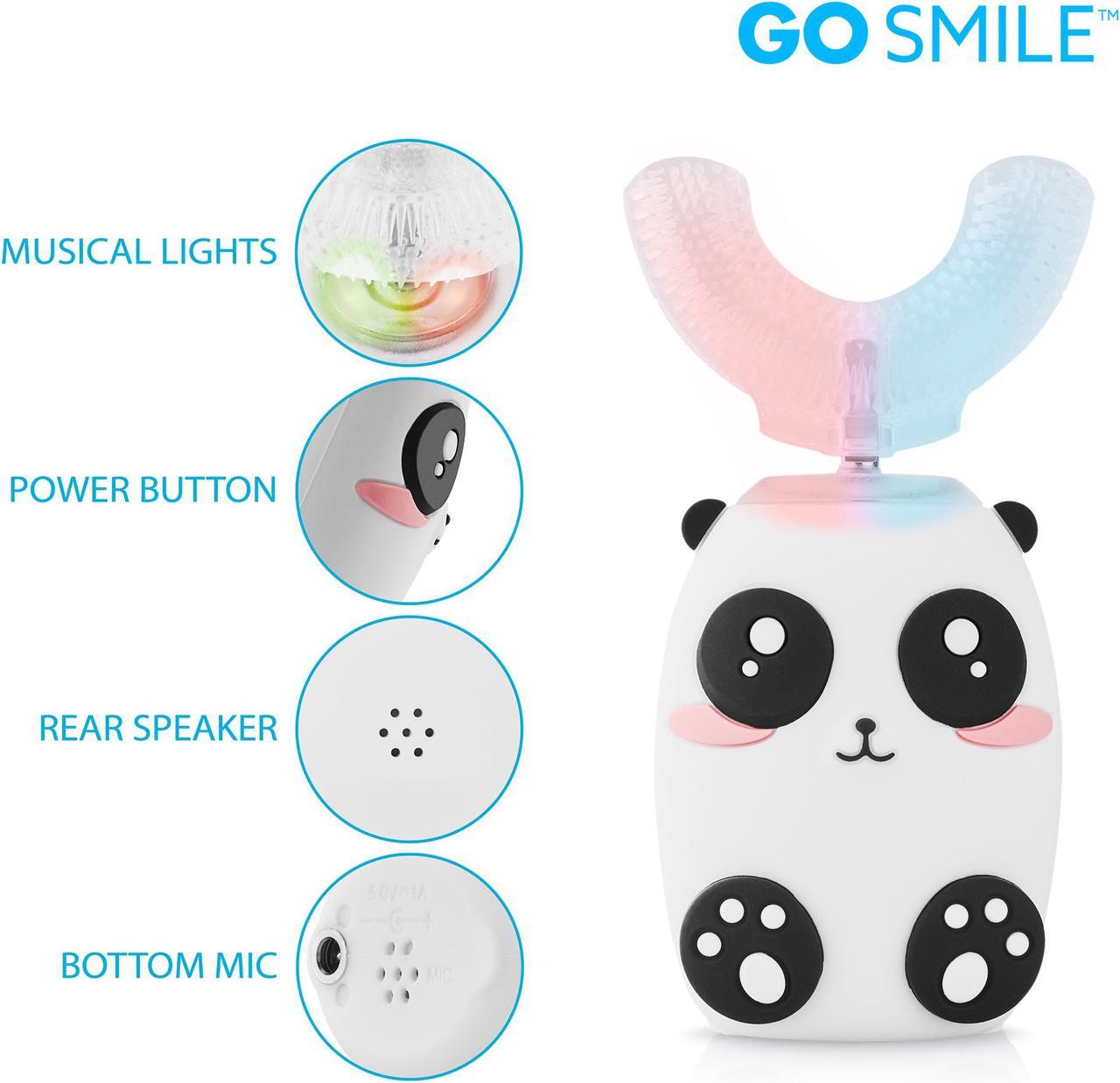 Alt view image 2 of 7 - Go Smile Baby BLU Sonic Toothbrush for Kids Panda Bundle with Microfiber Cloth