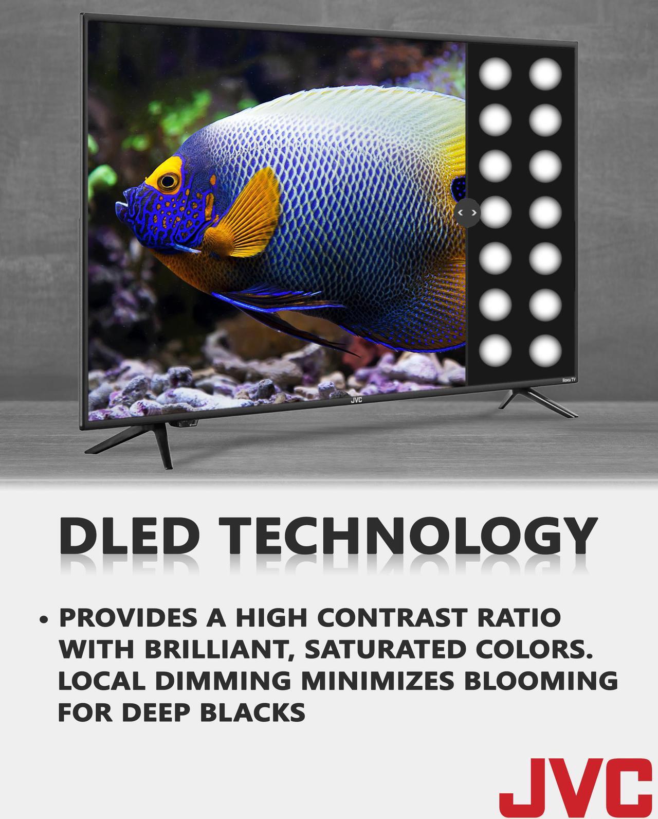 Alt view image 7 of 8 - JVC 43" Select Series 4K UHD HDR LED Roku Smart TV (JVC-LT43MAW595)