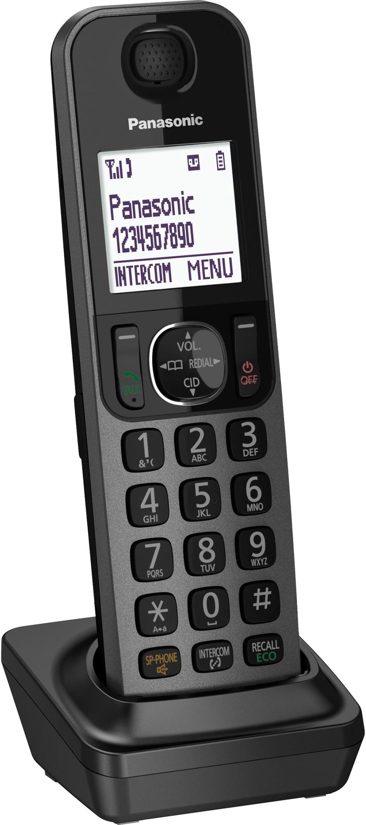 Alt view image 5 of 20 - Panasonic KX-TGFA30M Rplmt Handset KXTGF358 Black