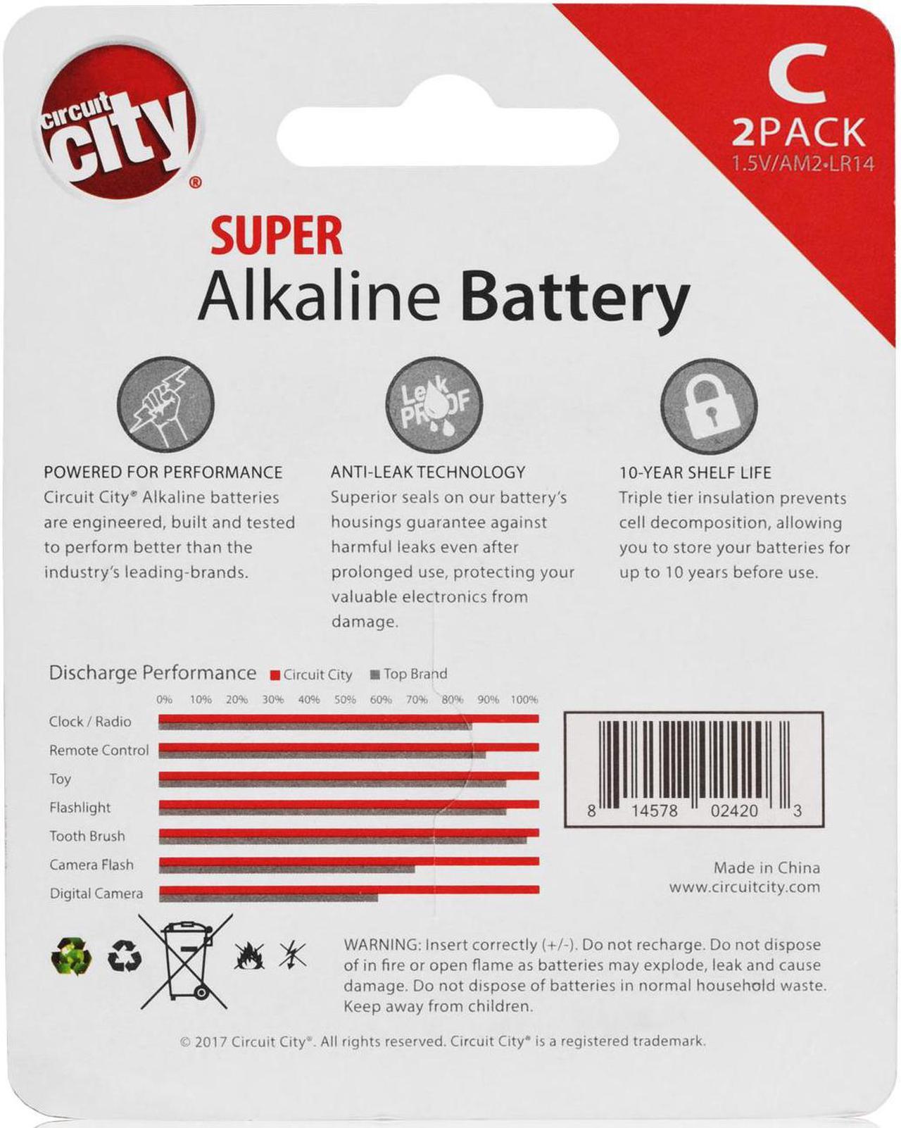 Alt view image 3 of 4 - Essential Circuit City C-Cell  High Performance Alkaline Batteries (2 Pack)