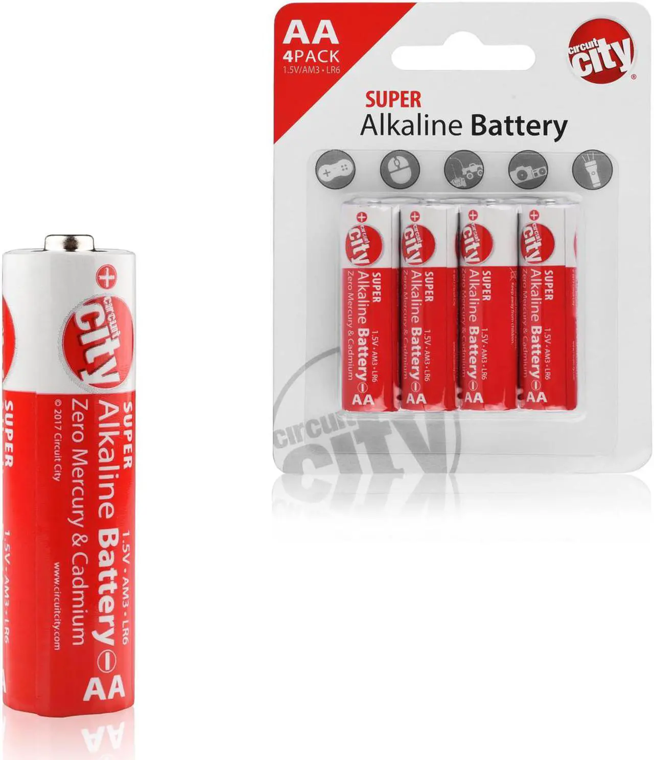 Main image of Circuit City AA Enhanced Performance Alkaline Batteries (4 Pack)