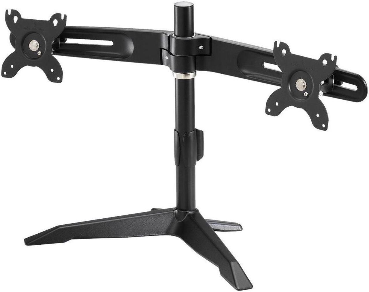 Amer Mounts Stand Based Dual Monitor Mount For Two 15"-24" Lcd/Led Flat Panel Screens