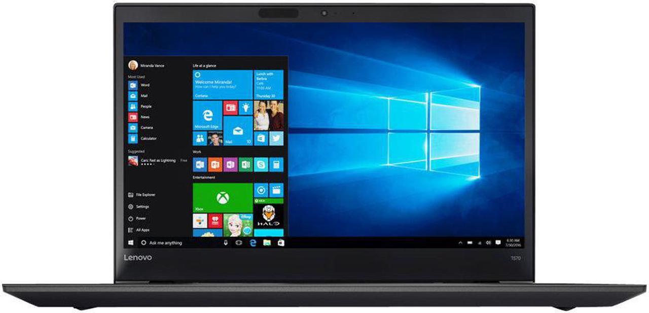 Alt view image 6 of 6 - Lenovo Laptop ThinkPad Intel Core i5-7300U 8GB Memory 256 GB SSD Intel HD Graphics 620 15.6" 10-point Multi-touch Windows 10 Pro 64-Bit T570 (20H9000UUS)