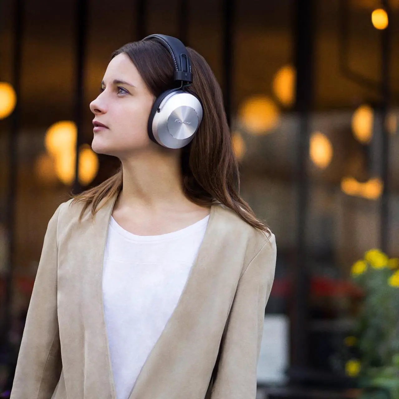 Alt view image 8 of 20 - Pioneer Bluetooth 3.0 and Hi-Res Audio Over Ear Wireless/Wired Stereo Headphone with Built-In Mic, 12 Hours Battery, Pair 8 Devices, 40mm Drivers, 1.2m Cable, 9 Hz to 22 kHz, Silver (SE-MS7BT-S)