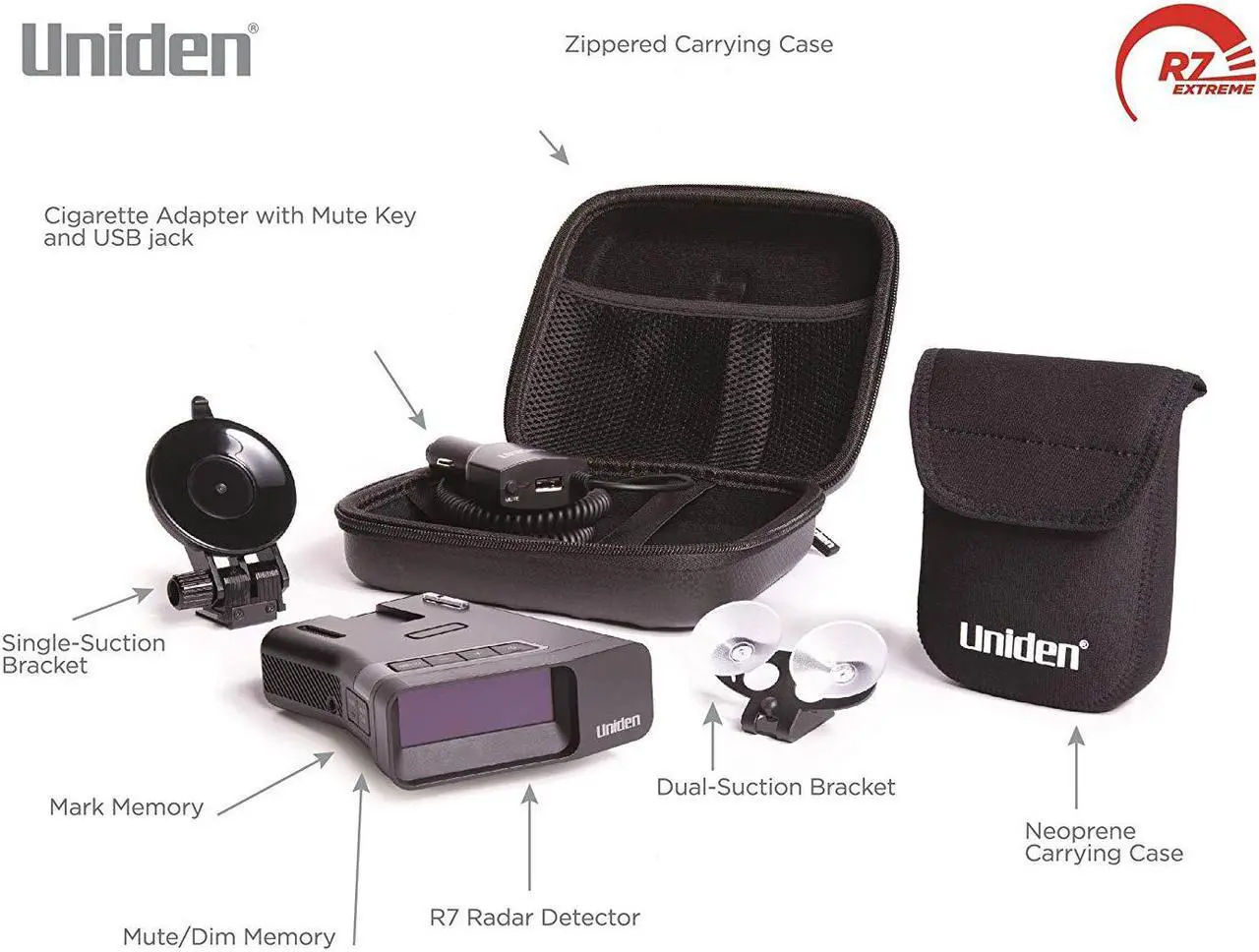 Alt view image 10 of 20 - Uniden R7 Extreme Long Range Radar Detector with GPs & Threat Detection