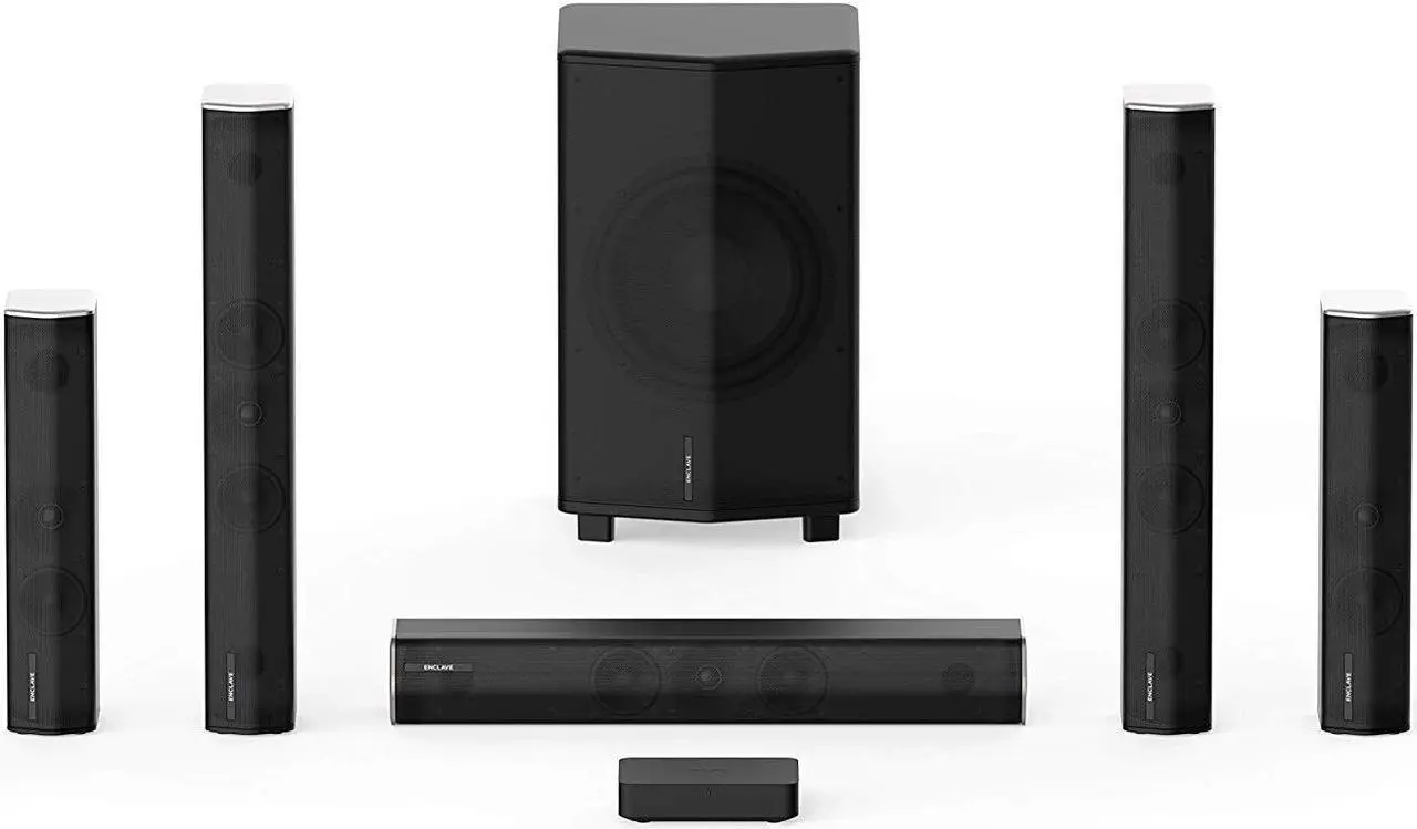 Main image of Enclave THX Certified CineHome Pro 5.1 CineHub Edition Wireless Audio Home Theater Surround Sound System 24 Bit Dolby Digital & DTS, WiSA Certified